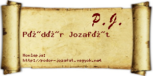 Pödör Jozafát névjegykártya